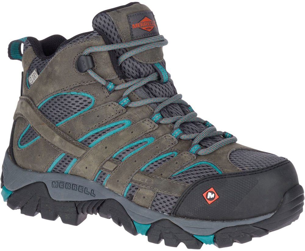 Merrell Boots Brown - Moab Vertex Mid Waterproof Comp Toe Work - Womens 49ARUGWMV